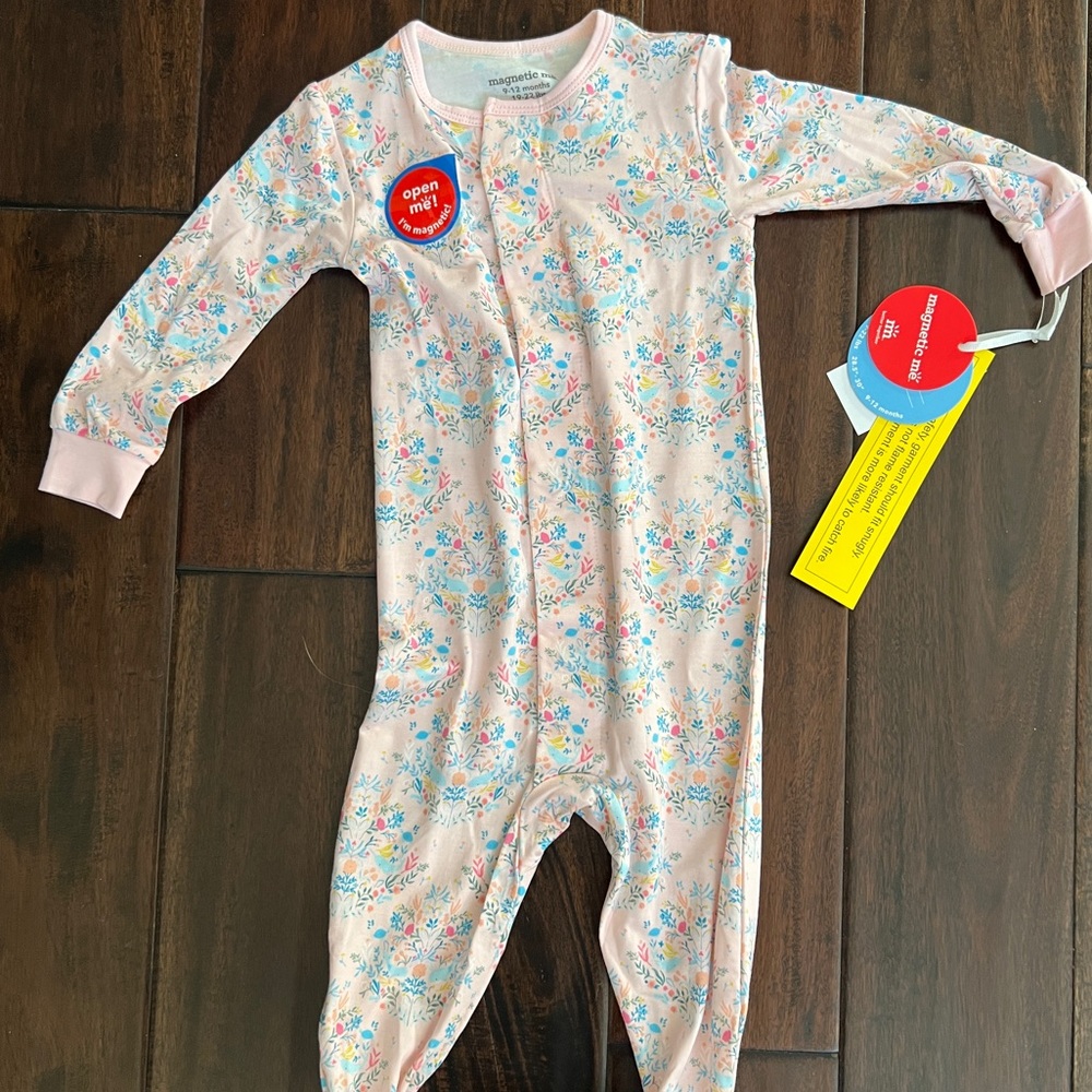 NWT Magnetic Me Modal Onesie Footsie Pajamas, 9-12mo